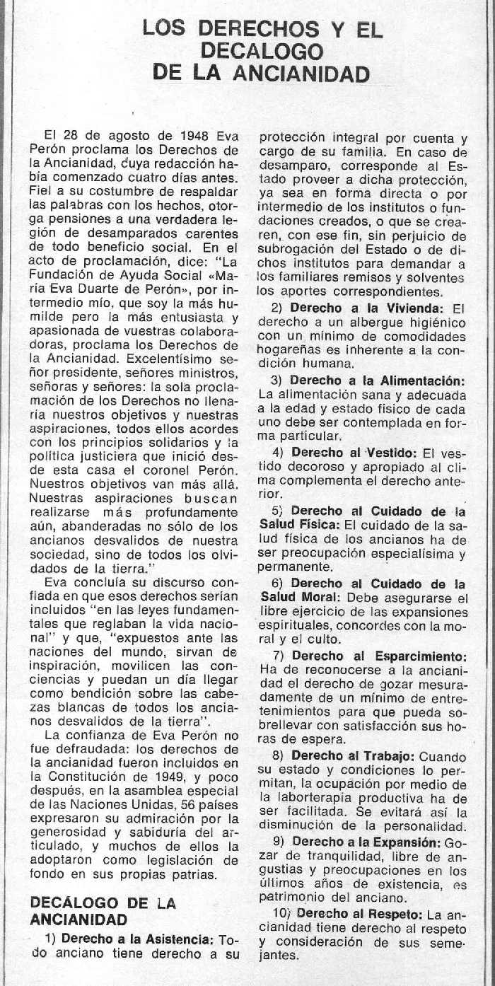 DECALOGO DE LA ANCIANIDAD