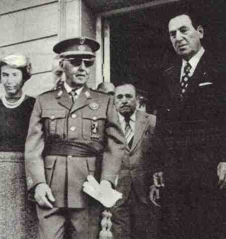 FRANCISCO FRANCO Y JUAN DOMINGO PERON EN 1973