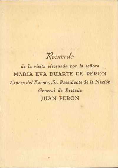 POSTAL DE EVA PERON