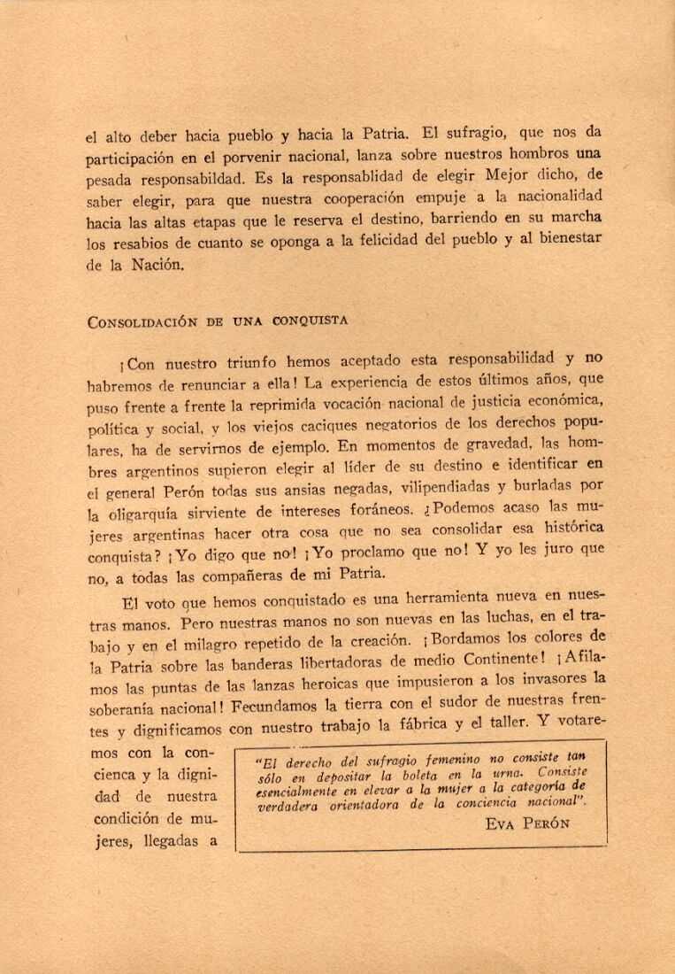 LA MUJER YA PUEDE VOTAR